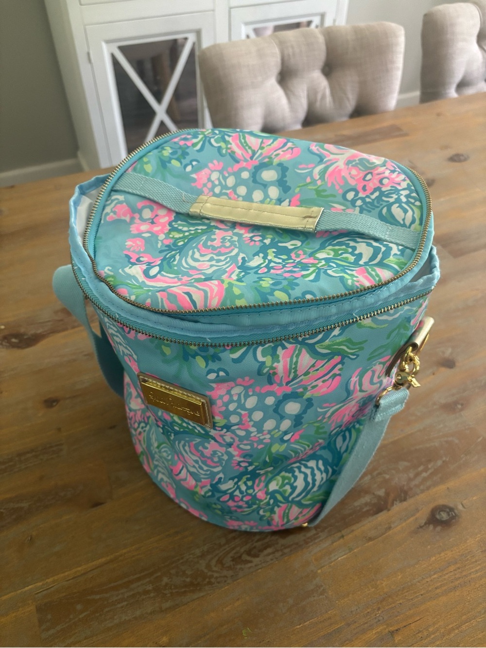 Lilly Pulitzer Floral Insulated wine Bag with Shoulder Strap